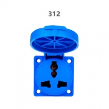 欧式工业插座多功能三孔防水插座单相五孔10A电源插座